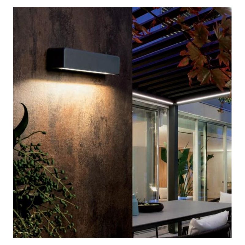 UNIT APPLIQUE SEGNAPASSO IP65 LED 9W SOSTITUIBILE IN ALLUMINIO BIANCO O ANTRACITE DI SOVIL Sovil - Cristalensi Shop Online