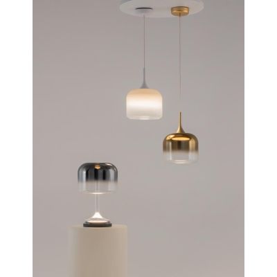 SPIRITO LAMPADA DA TAVOLO LED CON DIFFUSORE IN VETRO SFUMATO 3 COLORI LUCE 3000K DIMMERABILE MODERNO
