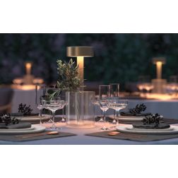 AI COLLABORATION LUMETTO IN VETRO E METALLO CON BATTERIA RICARICABILE LED 3W TOUCH DIMMER 4 COLORI 2