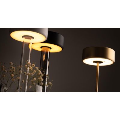 AI COLLABORATION LUMETTO IN VETRO E METALLO CON BATTERIA RICARICABILE LED 3W TOUCH DIMMER 4 COLORI