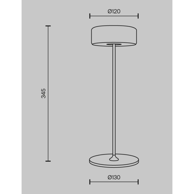 AI COLLABORATION LUMETTO IN METALLO 3 COLORI CON BATTERIA RICARICABILE LED 3W TOUCH DIMMER