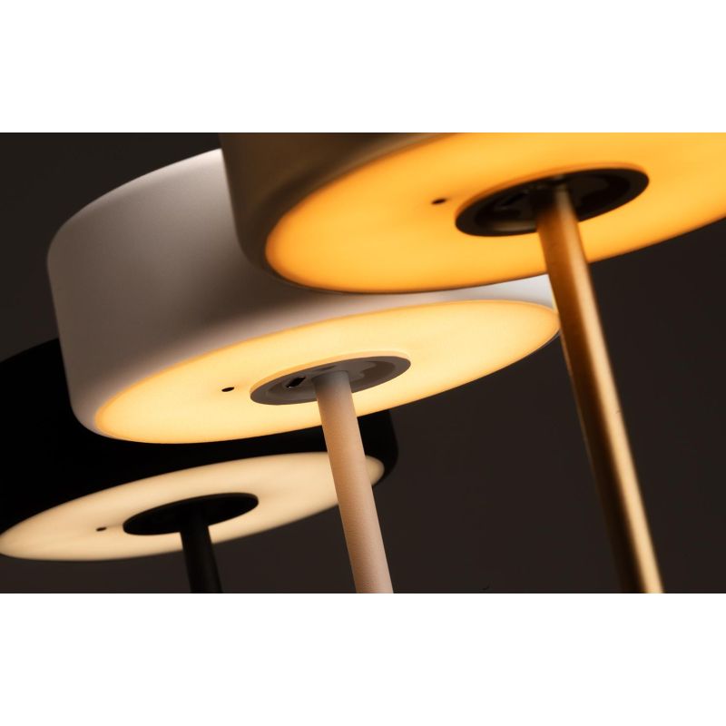 AI COLLABORATION LUMETTO IN METALLO 3 COLORI CON BATTERIA RICARICABILE LED 3W TOUCH DIMMER