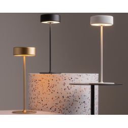 AI COLLABORATION LUMETTO IN METALLO 3 COLORI CON BATTERIA RICARICABILE LED 3W TOUCH DIMMER