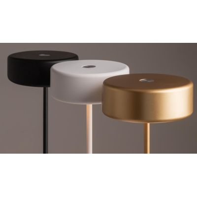 AI COLLABORATION LUMETTO IN METALLO 3 COLORI CON BATTERIA RICARICABILE LED 3W TOUCH DIMMER