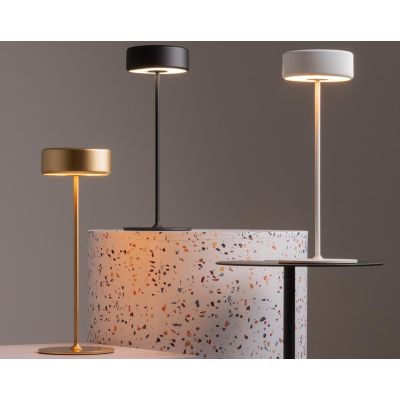 AI COLLABORATION LUMETTO IN METALLO 3 COLORI CON BATTERIA RICARICABILE LED 3W TOUCH DIMMER