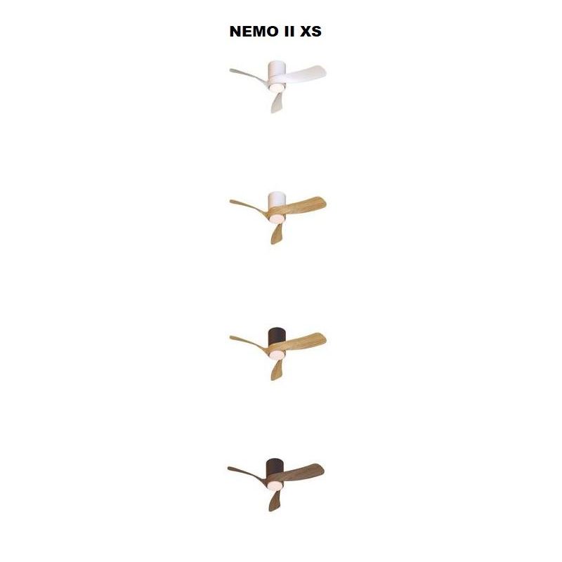 NEMO II VENTILATORE A 3 PALE D72 CM LED 15W LUCE DIMMERABILE 4 COLORI TELECOMANDO INCLUSO