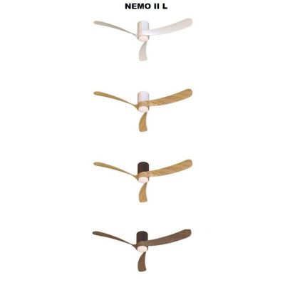 NEMO II VENTILATORE A 3 PALE D132 CM LED 19W LUCE DIMMERABILE 4 COLORI TELECOMANDO INCLUSO