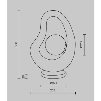 OPUS LUMETTO DA TAVOLO GRIGIO O BIANCO IN POLIRESINA POROSA LAMPADINA ATTACCO G9 DESIGN MODERNO