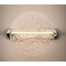 MANGATA APPLIQUE IN VETRO CON BASE CROMATA LED 7W LUCE 3000K D35CM DESIGN MODERNO 2