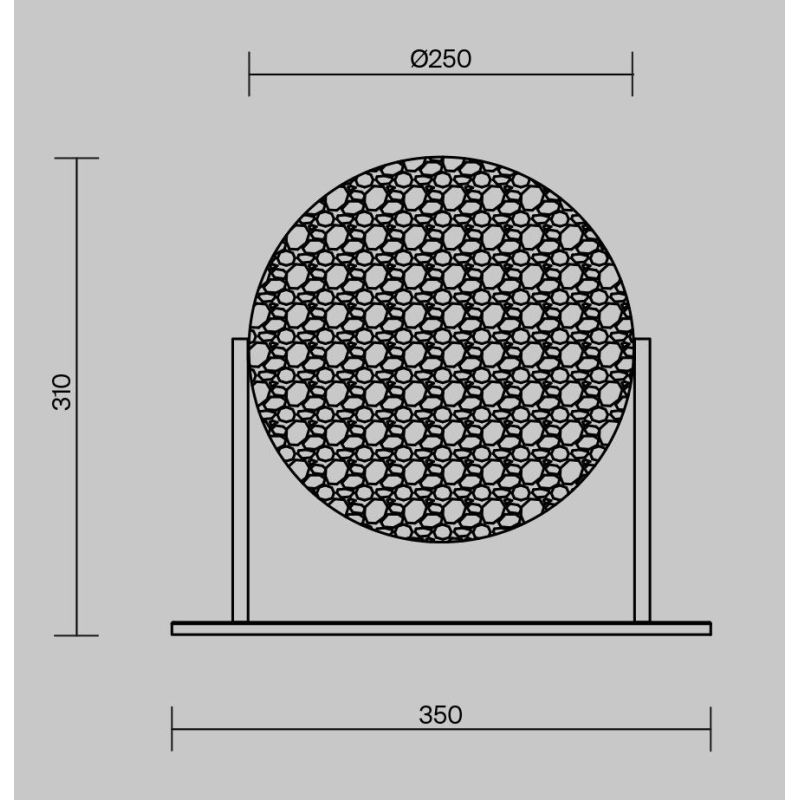MANGATA LAMPADA DA TAVOLO IN VETRO CON BASE CROMATA LED 7W LUCE 3000K DIMMERABILE DESIGN MODERNO