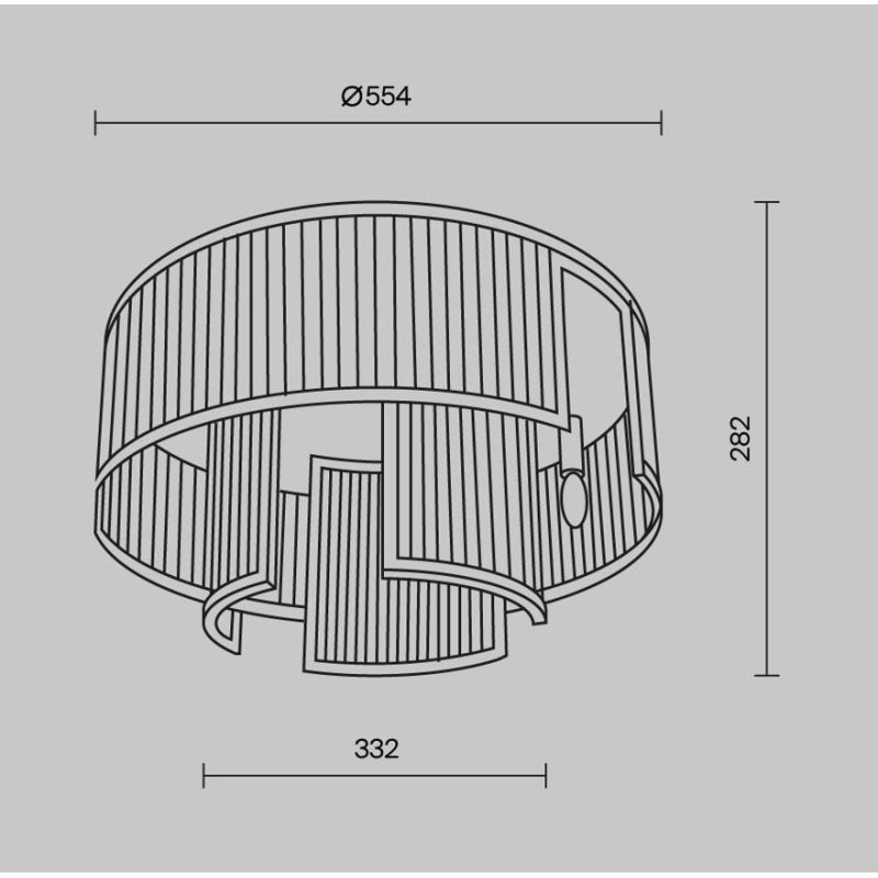 FRAME PLAFONIERA CLASSICA IN METALLO ORO E VETRO TRASPARENTE RIGATO 2 MISURE LAMPADINE ATTACCO E14