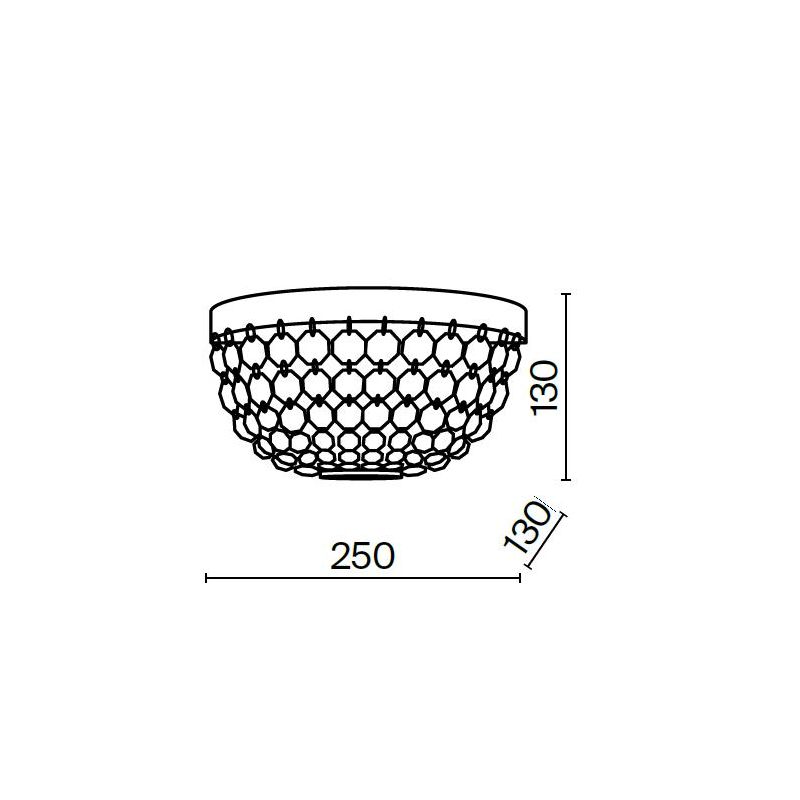 OTTILIA APPLIQUE IN CRISTALLO E METALLO ORO RAFFINATA ED ELEGANTE LAMPADINE ATTACCO E14 STILE CLASSICO