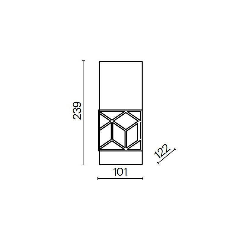 MESSINA PICCOLA APPLIQUE IN TESSUTO DI LINO CON DETTAGLI IN METALLO ORO ALTEZZA 24 CM LAMPADINA ATTACCO E14