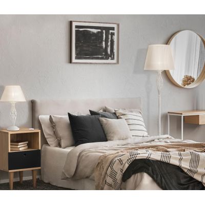 GRACE PIANTANA IN METALLO BIANCO ANTICATO O BRONZO CON PARALUME IN TESSUTO PLISSE BIANCO O AVORIO H165 CM