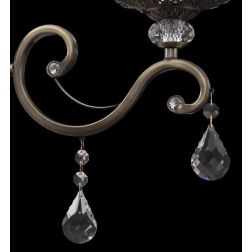 GRACE APPLIQUE 1 LUCE IN METALLO FINITURA BRONZO STILE CLASSICO CON LAMPADINA A VISTRA ATTACCO E14 2