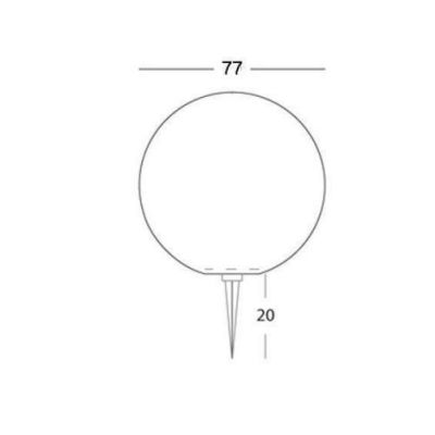 BALL D77 LAMPADA DA GIARDINO A SFERA IP54 RESINA BIANCA CON PICCHETTO MODERNA DI SOVIL Sovil - Cristalensi Shop Online