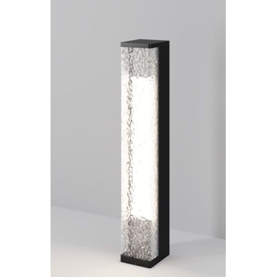 FLOEVA PALO DA ESTERNO A LED IP65 LUCE 3000K IN METALLO NERO E ACRILICO 2 MISURE LUCE DIFFUSA DESIGN MODERNO