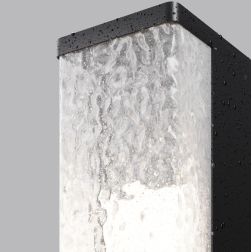 FLOEVA PALO DA ESTERNO A LED IP65 LUCE 3000K IN METALLO NERO E ACRILICO 2 MISURE LUCE DIFFUSA DESIGN MODERNO 2