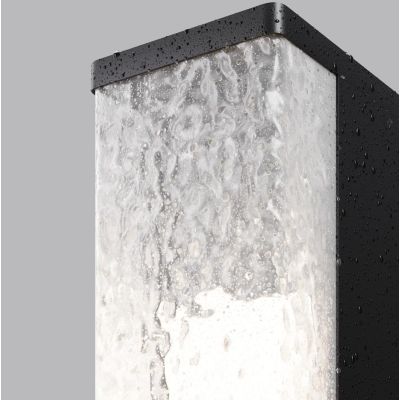 FLOEVA PALO DA ESTERNO A LED IP65 LUCE 3000K IN METALLO NERO E ACRILICO 2 MISURE LUCE DIFFUSA DESIGN MODERNO