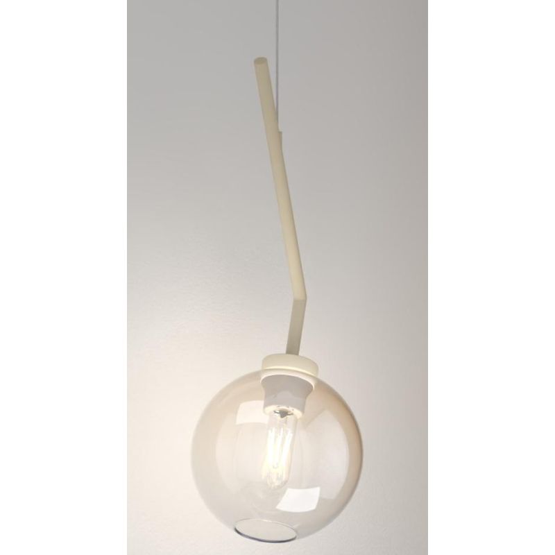 L-LINE APPLIQUE MODERNA E ORIGINALE METALLO SABBIA CON VETRO AMBRA LAMPADINA ATTACCO E27
