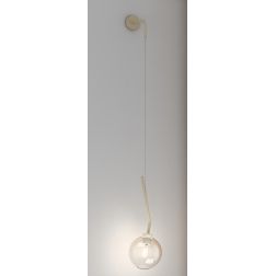 L-LINE APPLIQUE MODERNA E ORIGINALE METALLO SABBIA CON VETRO AMBRA LAMPADINA ATTACCO E27