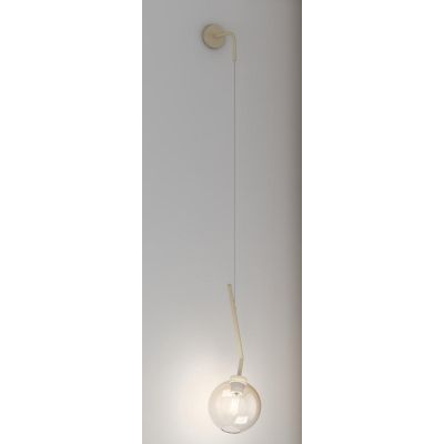 L-LINE APPLIQUE MODERNA E ORIGINALE METALLO SABBIA CON VETRO AMBRA LAMPADINA ATTACCO E27