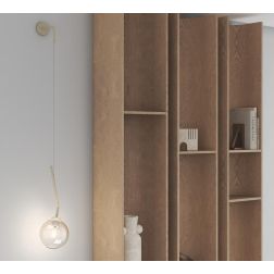 L-LINE APPLIQUE MODERNA E ORIGINALE METALLO SABBIA CON VETRO AMBRA LAMPADINA ATTACCO E27 2