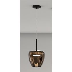 KYLIE SOSPENSIONE SINGOLA D16 CM CON DIFFUSORE DI VETRO IN 5 COLORI LAMPADINA ATTACCO GX53 MODERNA 2