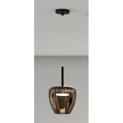 KYLIE SOSPENSIONE SINGOLA D16 CM CON DIFFUSORE DI VETRO IN 5 COLORI LAMPADINA ATTACCO GX53 MODERNA