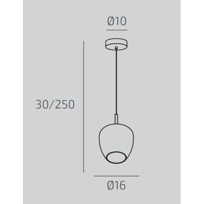 KYLIE SOSPENSIONE SINGOLA D16 CM CON DIFFUSORE DI VETRO IN 5 COLORI LAMPADINA ATTACCO GX53 MODERNA