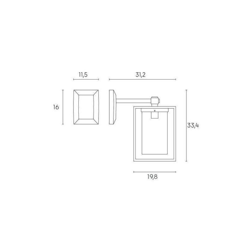 DOMUS LAMPADA DA PARETE STILE CLASSICO IP43 IN ALLUMINIO BIANCO O NERO DI SOVIL Sovil - Cristalensi Shop Online