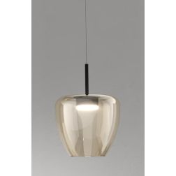 KYLIE SOSPENSIONE SINGOLA D24 CM CON DIFFUSORE DI VETRO IN 3 COLORI LAMPADINA ATTACCO GX53 MODERNA 2