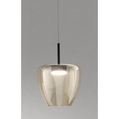 KYLIE SOSPENSIONE SINGOLA D24 CM CON DIFFUSORE DI VETRO IN 3 COLORI LAMPADINA ATTACCO GX53 MODERNA