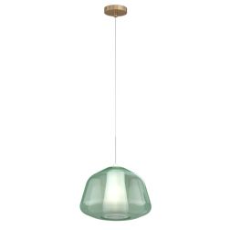 DOUBLE SKIN ALPHA SOSPENSIONE SINGOLA CON DIFFUSORE DI VETRO IN 3 COLORI LAMPADINA ATTACCO E27 MODERNA 2