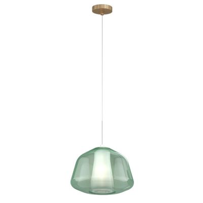 DOUBLE SKIN ALPHA SOSPENSIONE SINGOLA CON DIFFUSORE DI VETRO IN 3 COLORI LAMPADINA ATTACCO E27 MODERNA