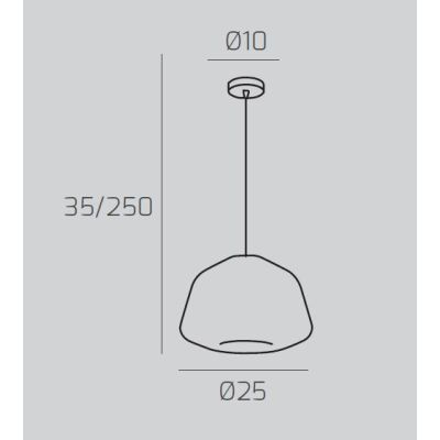 DOUBLE SKIN ALPHA SOSPENSIONE SINGOLA CON DIFFUSORE DI VETRO IN 3 COLORI LAMPADINA ATTACCO E27 MODERNA