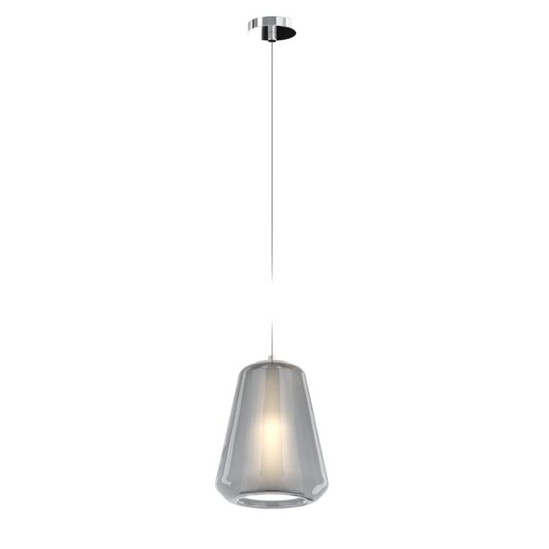 DOUBLE SKIN GAMMA SOSPENSIONE SINGOLA CON DIFFUSORE DI VETRO IN 3 COLORI LAMPADINA ATTACCO E27 MODERNA