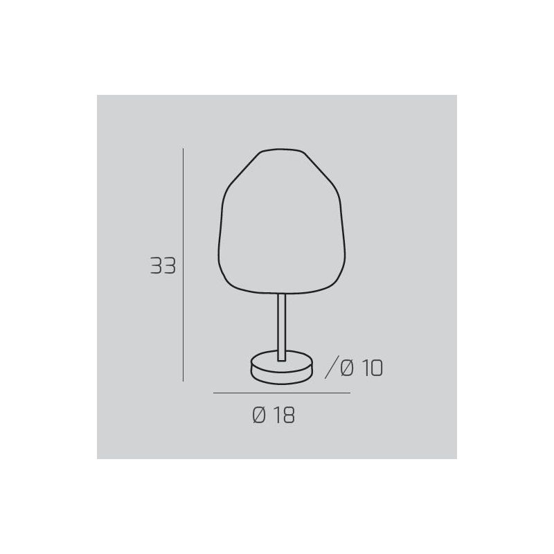 DOUBLE SKIN BETA LUMETTO CON BASE CROMO E DIFFUSORE IN VETRO AMBRA,BLU O TRASPARENTE LAMPADINA ATTACCO E27