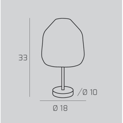 DOUBLE SKIN BETA LUMETTO CON BASE CROMO E DIFFUSORE IN VETRO AMBRA,BLU O TRASPARENTE LAMPADINA ATTACCO E27