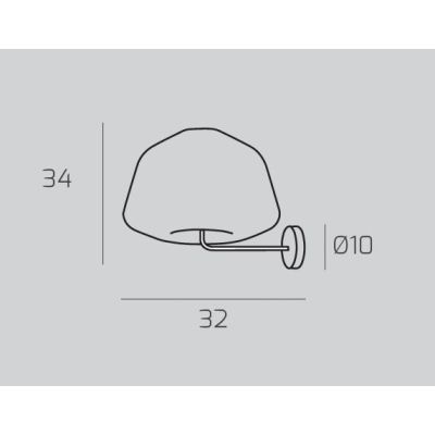 DOUBLE SKIN ALPHA APPLIQUE CON BASE CROMO E DIFFUSORE IN VETRO AMBRA,VERDE O TRASPARENTE LAMPADINA ATTACCO E27