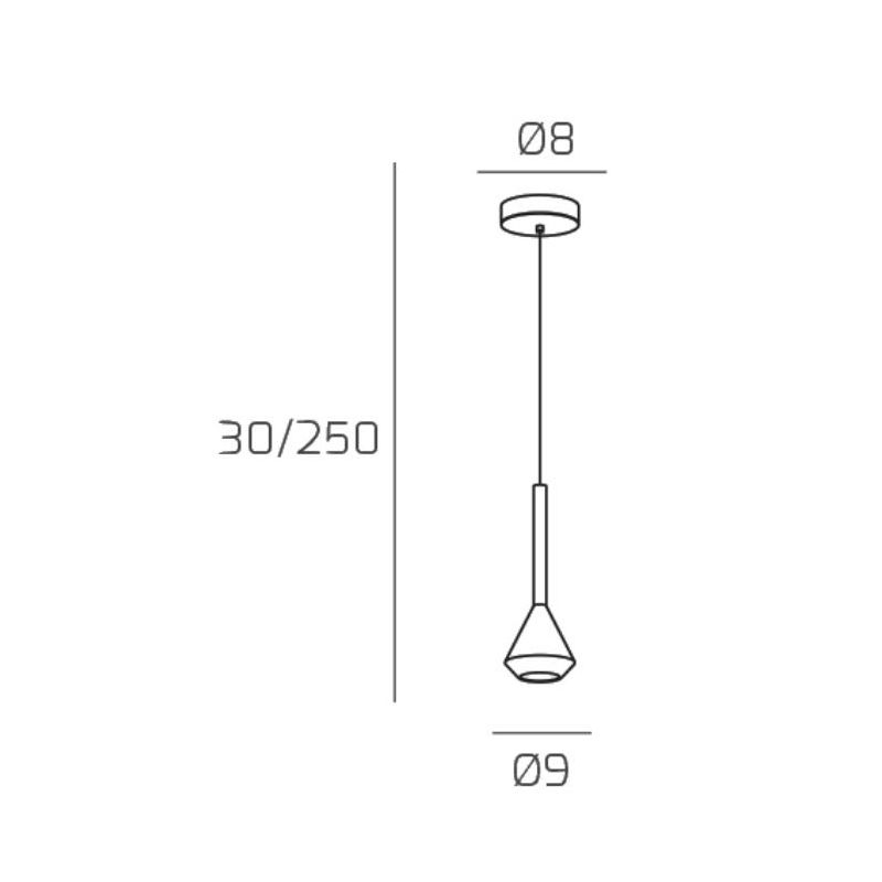 AYGO SOSPENSIONE SINGOLA MODERNA IN METALLO DI 6 COLORI TUBOLARE CON LAMPADINA ATTACCO GU10