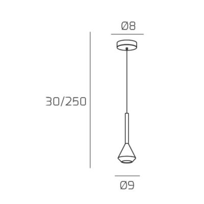 AYGO SOSPENSIONE SINGOLA MODERNA IN METALLO DI 6 COLORI TUBOLARE CON LAMPADINA ATTACCO GU10