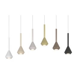 AYGO SOSPENSIONE SINGOLA MODERNA IN METALLO DI 6 COLORI TUBOLARE CON LAMPADINA ATTACCO GU10