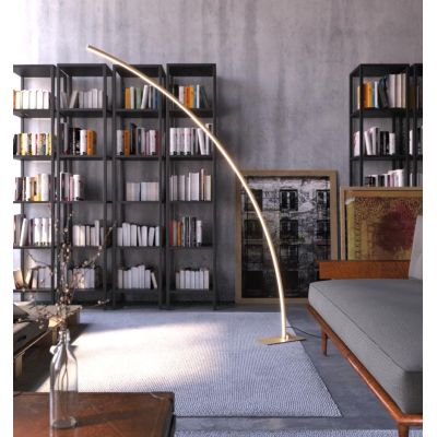 MIKO PIANTANA AD ARCO LED 41W LUCE CCT 3000K-4000K DIMMERABILE NERA, BIANCA O ORO DESIGN MODERNO