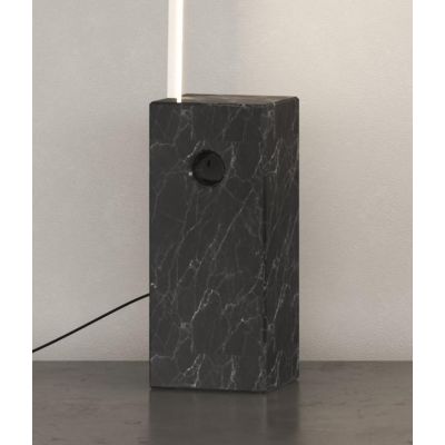 VERY PIANTANA AD ARCO CON BASE IN MARMO NERA LED 46W LUCE CCT 3000K-4000K DIMMERABILE METALLO NERO, BIANCO O ORO