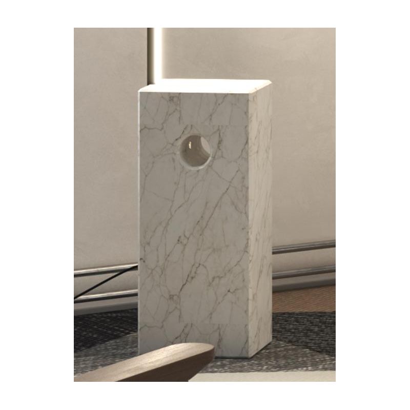 VERY PIANTANA AD ARCO CON BASE IN MARMO BIANCA LED 46W LUCE CCT 3000K-4000K DIMMERABILE METALLO NERO, BIANCO O ORO