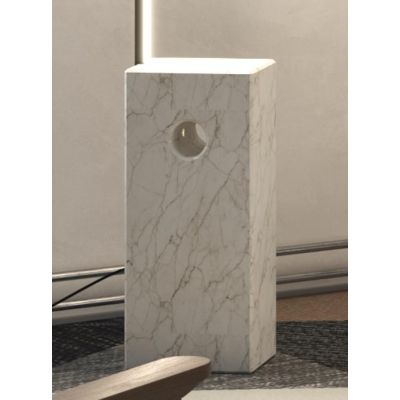 VERY PIANTANA AD ARCO CON BASE IN MARMO BIANCA LED 46W LUCE CCT 3000K-4000K DIMMERABILE METALLO NERO, BIANCO O ORO