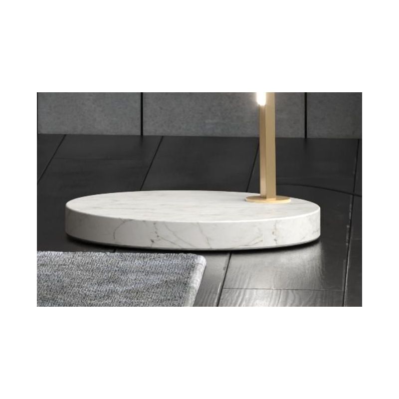 VERY PIANTANA AD ARCO CON BASE PIATTA IN MARMO BIANCO LED 46W LUCE CCT 3000K-4000K DIMMERABILE METALLO 3 COLORI