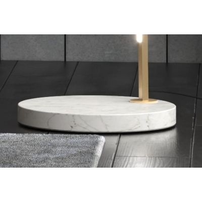 VERY PIANTANA AD ARCO CON BASE PIATTA IN MARMO BIANCO LED 46W LUCE CCT 3000K-4000K DIMMERABILE METALLO 3 COLORI