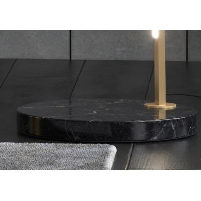 VERY PIANTANA AD ARCO CON BASE PIATTA IN MARMO NERO LED 46W LUCE CCT 3000K-4000K DIMMERABILE METALLO 3 COLORI